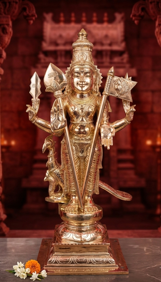 Panchaloham Lord Murugan Idol – Standing
