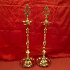 Traditional Brass Kuthu Vilakku (26.5 Inches Pair)